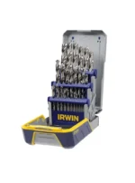 juego de 25 brocas de acero rápido IRWIN 1865315 de 1 mm a 13 mm para metal, madera y plástico