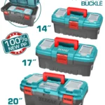 set de cajas plásticas para herramientas 14 17 y 20 pulgadas TOTAL TPBXK0031 para almacenamiento y transporte