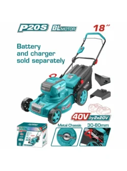 cortadora de cesped inalambrica 20+20v 18 pulgadas total tools tlmli20185
