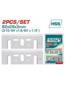 juego de cuchillas para cepillo de madera 3 1/4 pulgadas TOTAL TAC618202 2 piezas para carpintería