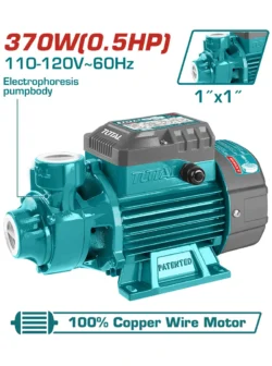 electrobomba 1/2 HP 110V TOTAL UTWP13706 1x1 para suministro de agua en hogares y riego