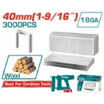 grapas para clavadora 40 mm total 3000 unidades tac918403