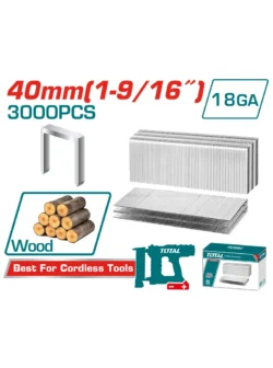 grapas para clavadora 40 mm total 3000 unidades tac918403