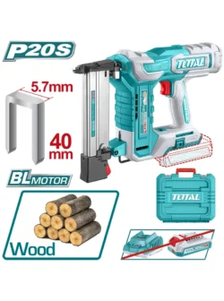 grapadora inalámbrica TOTAL TCSNLI6005 serie 90 20V para grapas hasta 40 mm en madera y tapicería