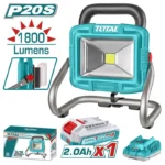 lámpara inalámbrica LED 1800 lúmenes TOTAL UTWLI20258 con batería y cargador para iluminación en trabajos profesionales
