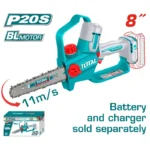 mini motosierra inalámbrica de cadena 8 pulgadas TOTAL TGSLI2088 para poda y corte de madera