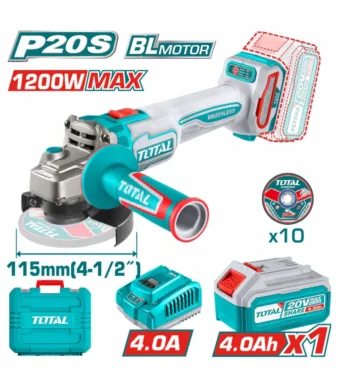 mini pulidora inalambrica 4-1/2 pulgadas total incluye 2 baterias 5ah y discos