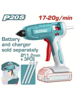 pistola para silicona inalambrica 20v total tools tggli2003