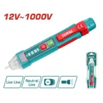 probador detector de voltaje CA 12 a 1000V TOTAL THT100091 para detección de corriente eléctrica sin contacto