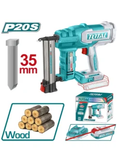 puntilladora inalámbrica TOTAL TCBNLI2005 para clavos de 25 a 35 mm en trabajos de acabado en madera