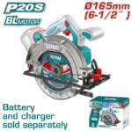 sierra circular inalambrica 6-1/2 pulgadas total tools tsli1652
