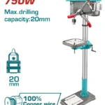 taladro de árbol 3/4 1 HP TOTAL UTDP207505 de 1.70 metros para perforación en metal y madera