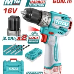 taladro inalambrico percutor 1/2 16v total incluye 2 baterias y cargador