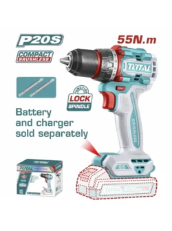 taladro inalambrico percutor 1/2 pulgada 20v total tools tdli205581