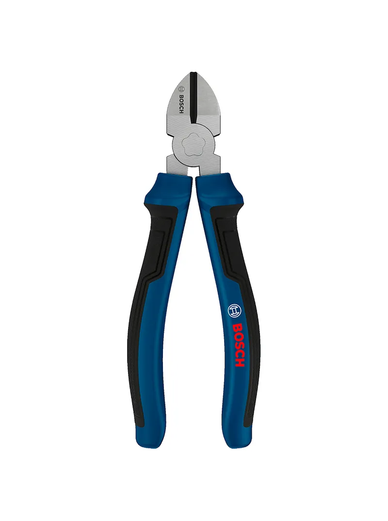 Alicate cortafrío lateral 6" Bosch Alicate cortafrío lateral Bosch de 6 pulgadas para cortar alambres, cables y otros materiales metálicos.