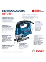 características de la caladora BOSCH GST 750 para trabajos de corte profesional