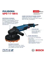 características de la polichadora BOSCH GPO 11-180 S de velocidad variable y 1100W