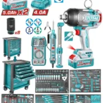 carro de herramientas TOTAL TOOLS UTHPTCS82962 con 296 piezas y llave de impacto inalambrica