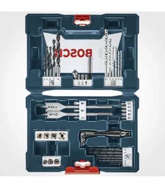 contenido del set BOSCH Big-Bit de 41 piezas con puntas y accesorios para diferentes tipos de tornillos