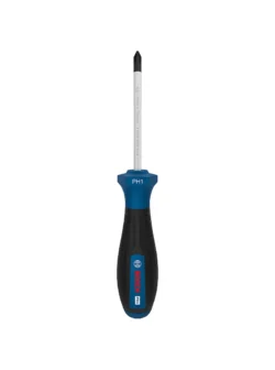Destornillador estrella Bosch PH1 con varilla de 75 mm para ajuste y desajuste de tornillos Phillips.
