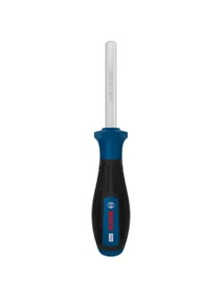 Destornillador Bosch con mango para puntas intercambiables, ideal para trabajos de ajuste y desajuste de tornillos.