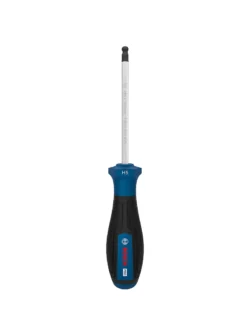 Destornillador Bosch con punta Bristol H5 y varilla de 100 mm para ajuste y desajuste de tornillos hexagonales internos.