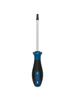 Destornillador Bosch con punta Bristol H6 y varilla de 125 mm para ajuste y desajuste de tornillos hexagonales internos.