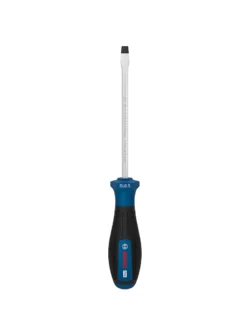Destornillador Bosch con punta plana SL 1.6 x 6.5 mm y varilla de 150 mm para ajuste y desajuste de tornillos ranurados.