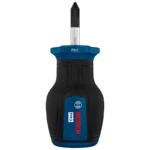 Destornillador tipo tatamaco Bosch con punta estrella PH1 y longitud de 25 mm para ajuste y desajuste de tornillos Phillips en espacios reducidos.