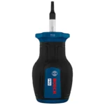 Destornillador tipo tatamaco Bosch con punta Torx TX10 y longitud de 25 mm para ajuste y desajuste de tornillos Torx en espacios reducidos.