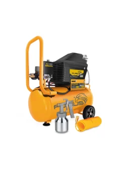 compresor FURIUS FC25KIT de 2 HP 25 litros 115 PSI con pistola y manguera para aire comprimido