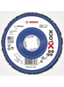 disco de limpieza BOSCH de 125 mm para remover óxido pintura y suciedad en superficies metálicas