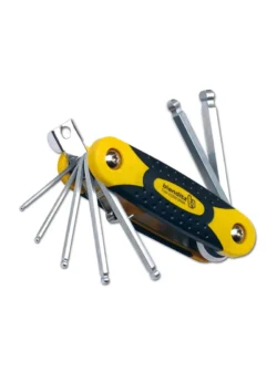 juego de 7 llaves bristol tipo navaja con bola BIANDITZ 232006 de 2.5 a 10 mm para ajuste de tornillos hexagonales