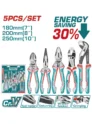 juego de alicates TOTAL TOOLS THT2K0588 de 5 piezas en acero cromo vanadio