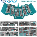 kit de herramientas TOTAL TOOLS THTCS351167 de 116 piezas con caja metalica plegable