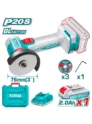 pulidora angular inalambrica TOTAL TOOLS UTAGLI207625 de 3 pulgadas con bateria y cargador