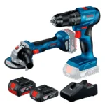combo BOSCH con pulidora inalambrica GWS 180-LI taladro percutor GSB 185-LI y 2 baterias