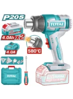 Pistola de calor 20V con boquillas intercambiables para aplicaciones de calor dirigidas.