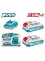 Kit de 2 baterías 20V 2.0Ah con cargador inteligente para herramientas P20S.