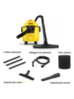 Aspiradora 3 En 1 Agua Y Polvo Wdl1 10l Karcher Color Amarillo - Imagen 2