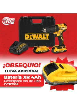 taladro inalámbrico percutor TOTAL DCD7781D2 B3D de 1-2 pulgada con batería 4Ah y dos baterías 2Ah