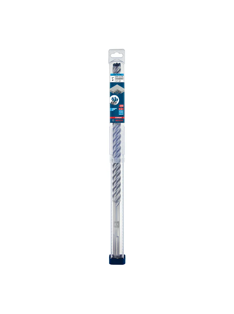 Broca tungsteno SDS-Max 8X 1" x 20" BOSCH broca BOSCH SDS Max 8X de tungsteno 1 pulgada por 20 pulgadas para concreto y mampostería