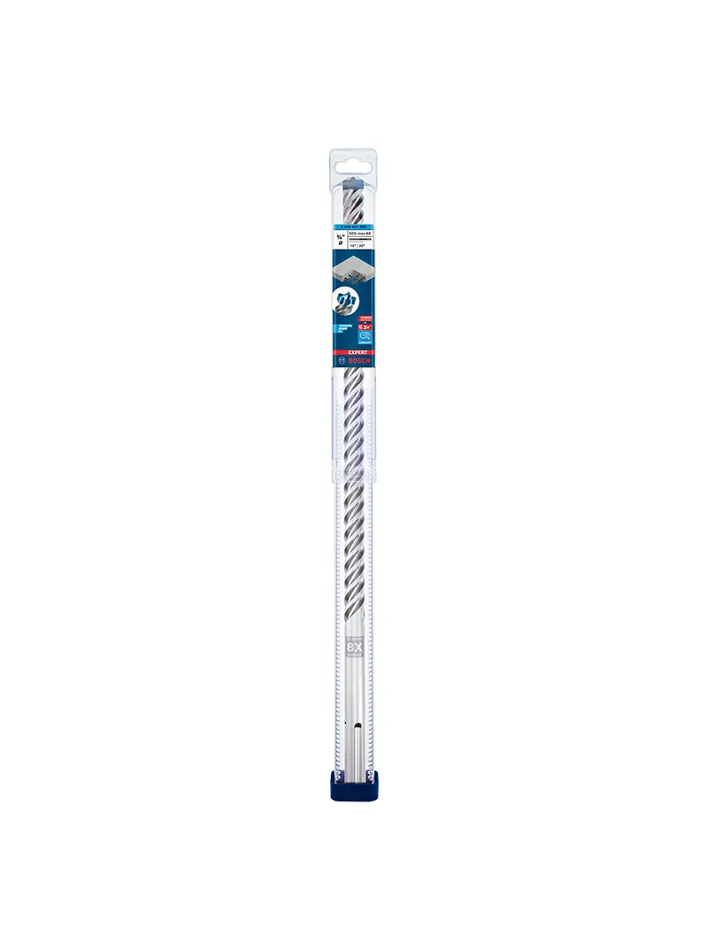 Broca tungsteno SDS-Max 8X 3/4" x 20" BOSCH broca BOSCH SDS Max 8X de tungsteno 3-4 pulgadas por 20 pulgadas para concreto y mampostería