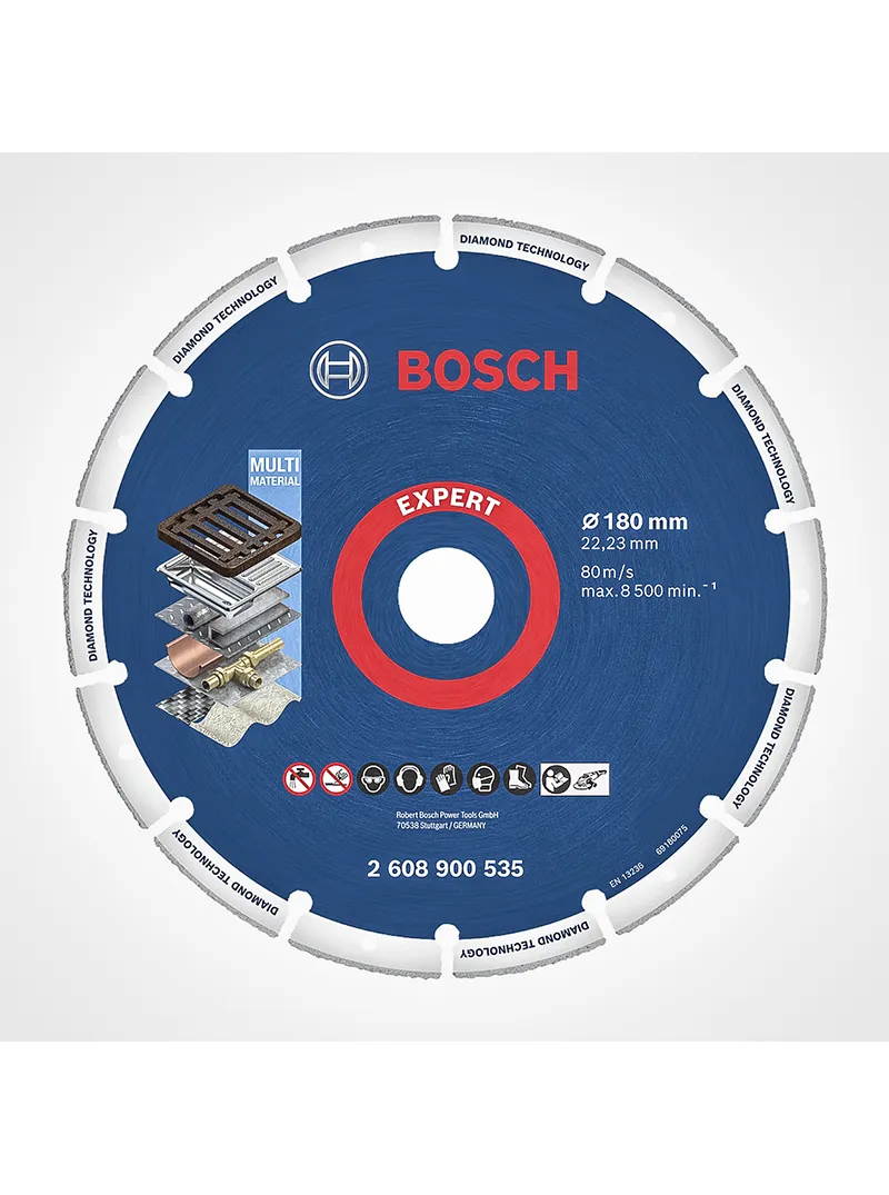 Disco diamante corte de metal 7" BOSCH disco de diamante BOSCH de 7 pulgadas para corte de metal y materiales metálicos