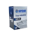 Grapas para invernadero de 10 mm referencia 5019, presentación de 5000 unidades para fijación de plásticos y mallas.