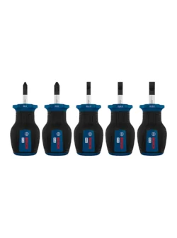 juego de destornilladores BOSCH de 5 piezas con puntas pala y estrella para ajuste y montaje