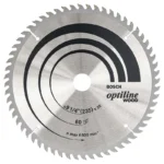 sierra circular BOSCH Optiline de 9-1-4 pulgadas y 60 dientes para cortes precisos en madera