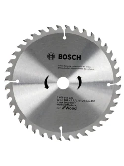 sierra circular BOSCH de 7-1-4 pulgadas y 40 dientes de carburo de tungsteno para cortes finos en madera