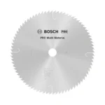 sierra circular BOSCH de 12 pulgadas con 80 dientes de carburo de tungsteno para corte multimaterial