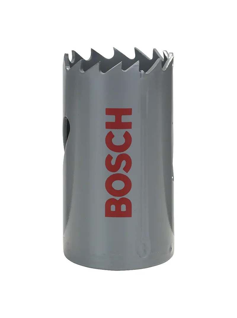 Sierra copa bimetal HSS 8% cobalto 1.1/8" (29 mm) BOSCH sierra copa bimetal BOSCH HSS con 8 por ciento de cobalto de 29 mm para perforación en metal madera y plástico